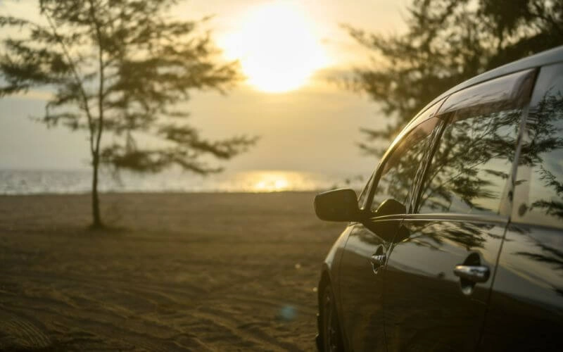 sunset-van-exterior-window-reflection